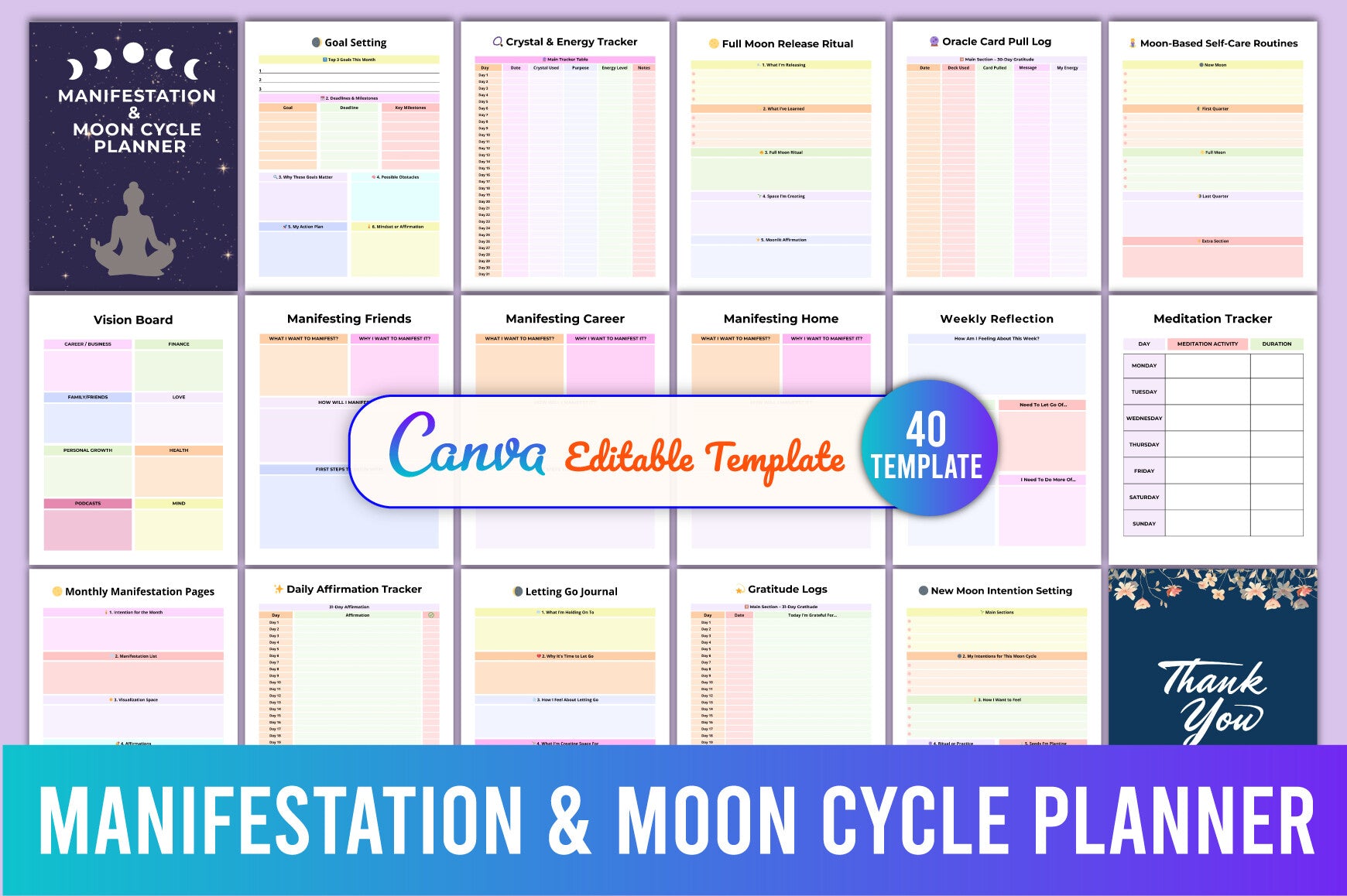 Manifestation Moon Cycle Planner