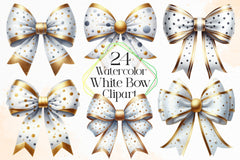 White Bow Clipart Bundle - CraftNest - Digital Crafting and Art