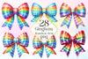 Gingham Rainbow Bow Clipart Bundle 2
