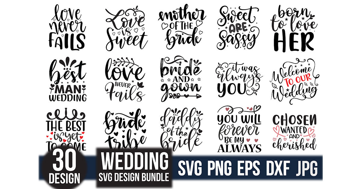 Wedding SVG Bundle 2 - CraftNest - Digital Crafting and Art