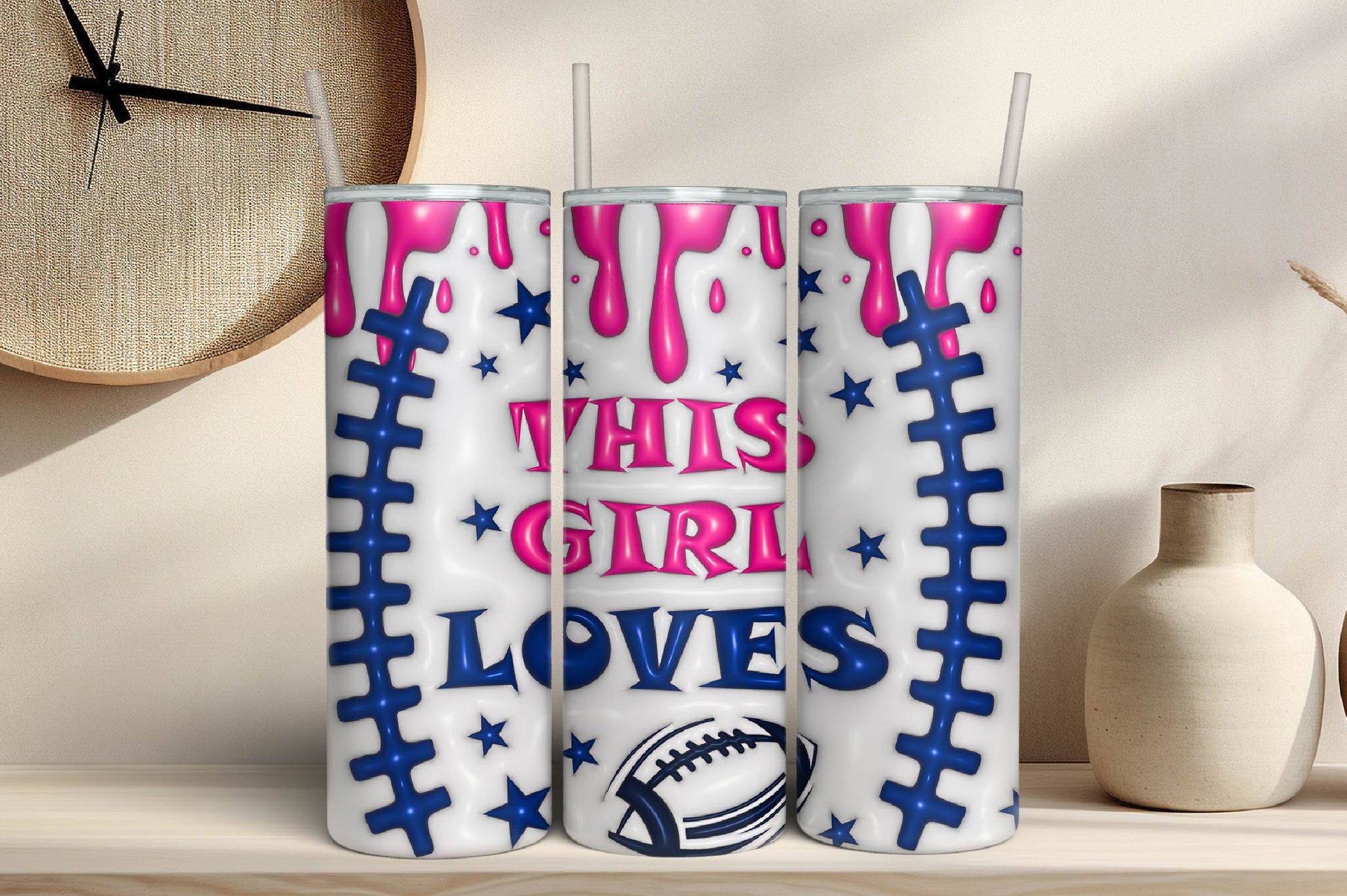 3D Inflated Baseball Tumbler Bundle - CraftNest - Digital Crafting and Art