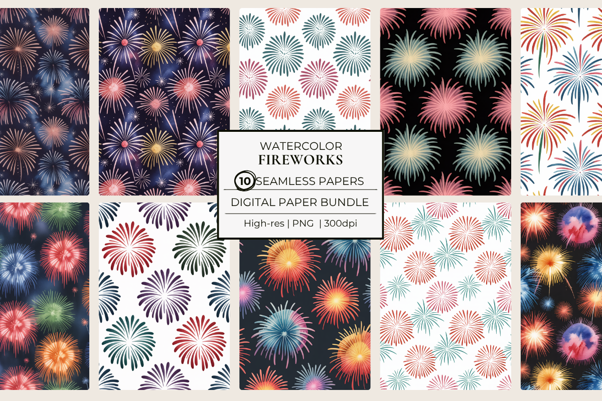 Fireworks Seamless Papers