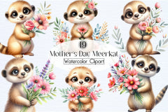 Mother's Day Meerkat Clipart Bundle - CraftNest - Digital Crafting and Art