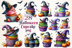 Halloween Cupcake Clipart Bundle 2 - CraftNest - Digital Crafting and Art