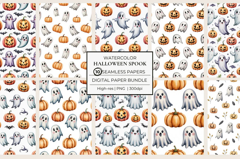 Halloween Spook Seamless Papers - CraftNest - Digital Crafting and Art