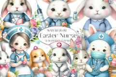 Easter Nurse Animals Clipart Bundle - CraftNest - Digital Crafting and Art