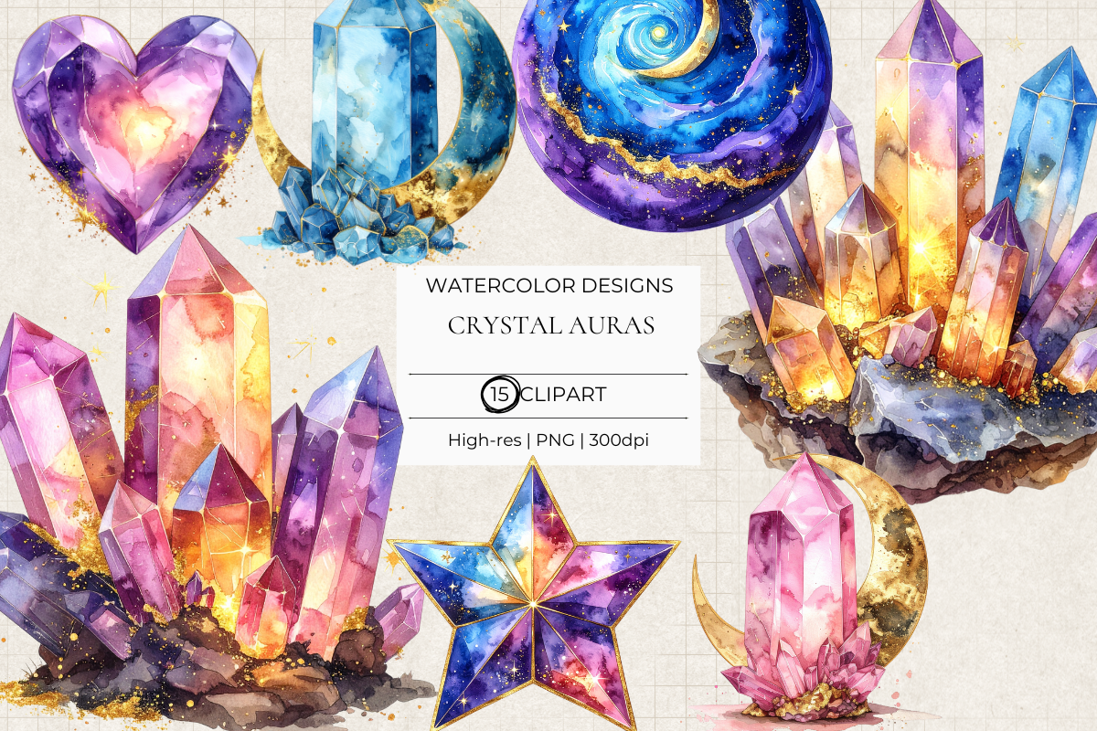 Crystal Auras Clipart