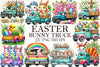 Easter Bunny Truck Clipart Bundle 3