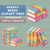 Groovy Books Clipart Bundle 2