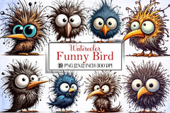 Funny Bird Clipart Bundle - CraftNest - Digital Crafting and Art