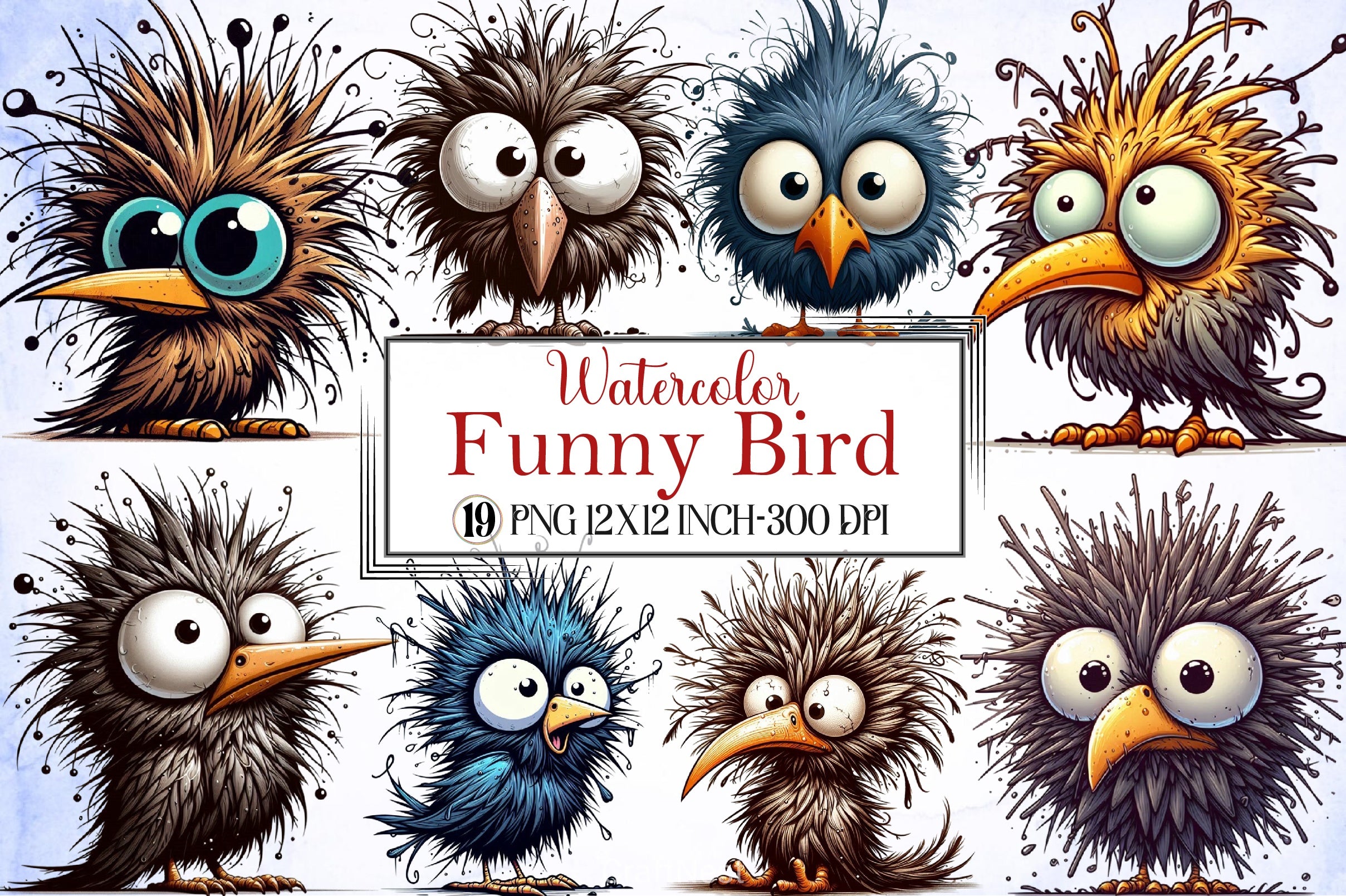 Funny Bird Clipart Bundle - CraftNest - Digital Crafting and Art