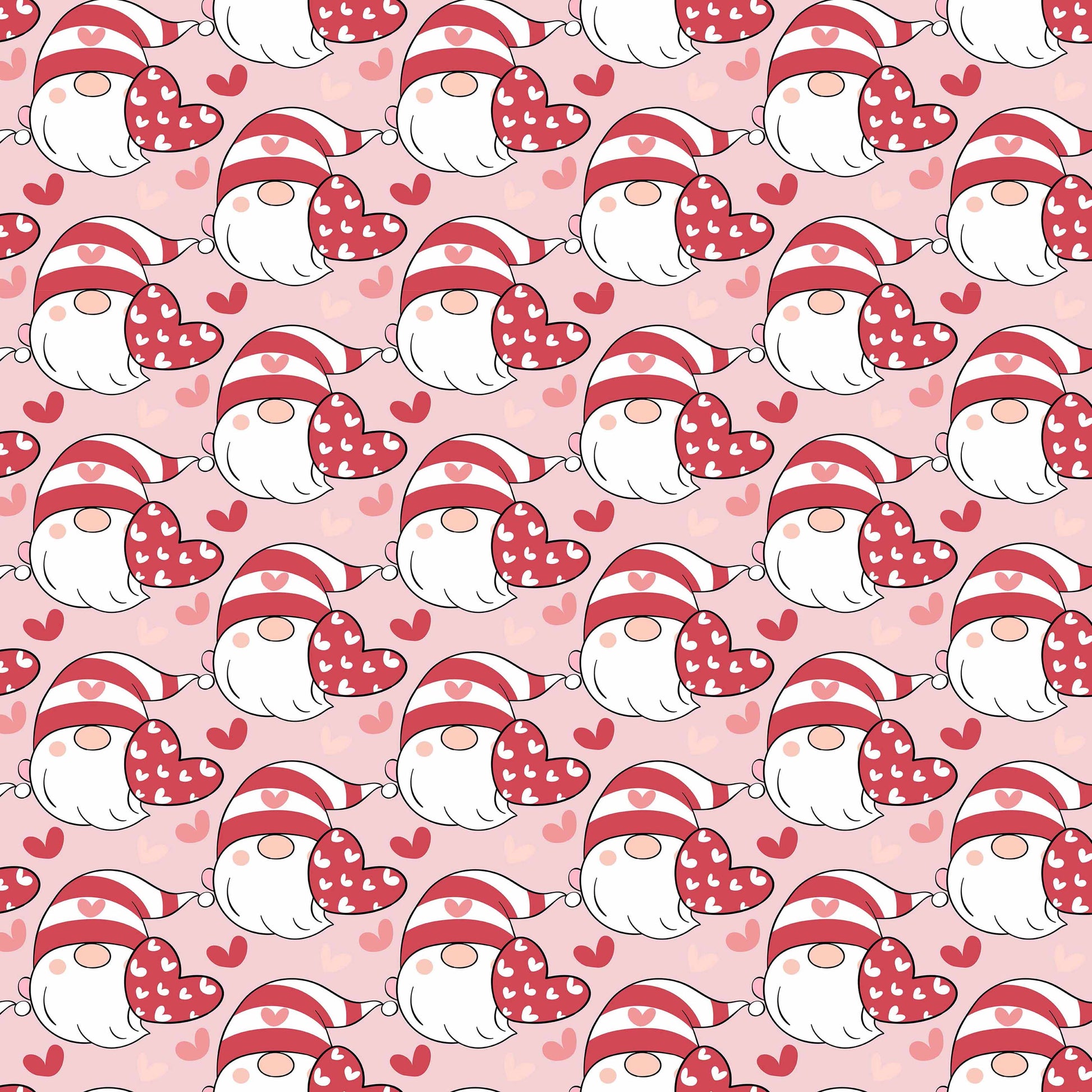 Valentines Day Gnome Seamless Digital Paper - CraftNest - Digital Crafting and Art