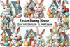 Easter Bunny House Clipart Bundle 3