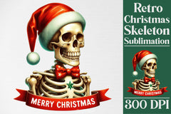 Retro Christmas Skeleton Clipart Bundle 2 - CraftNest - Digital Crafting and Art