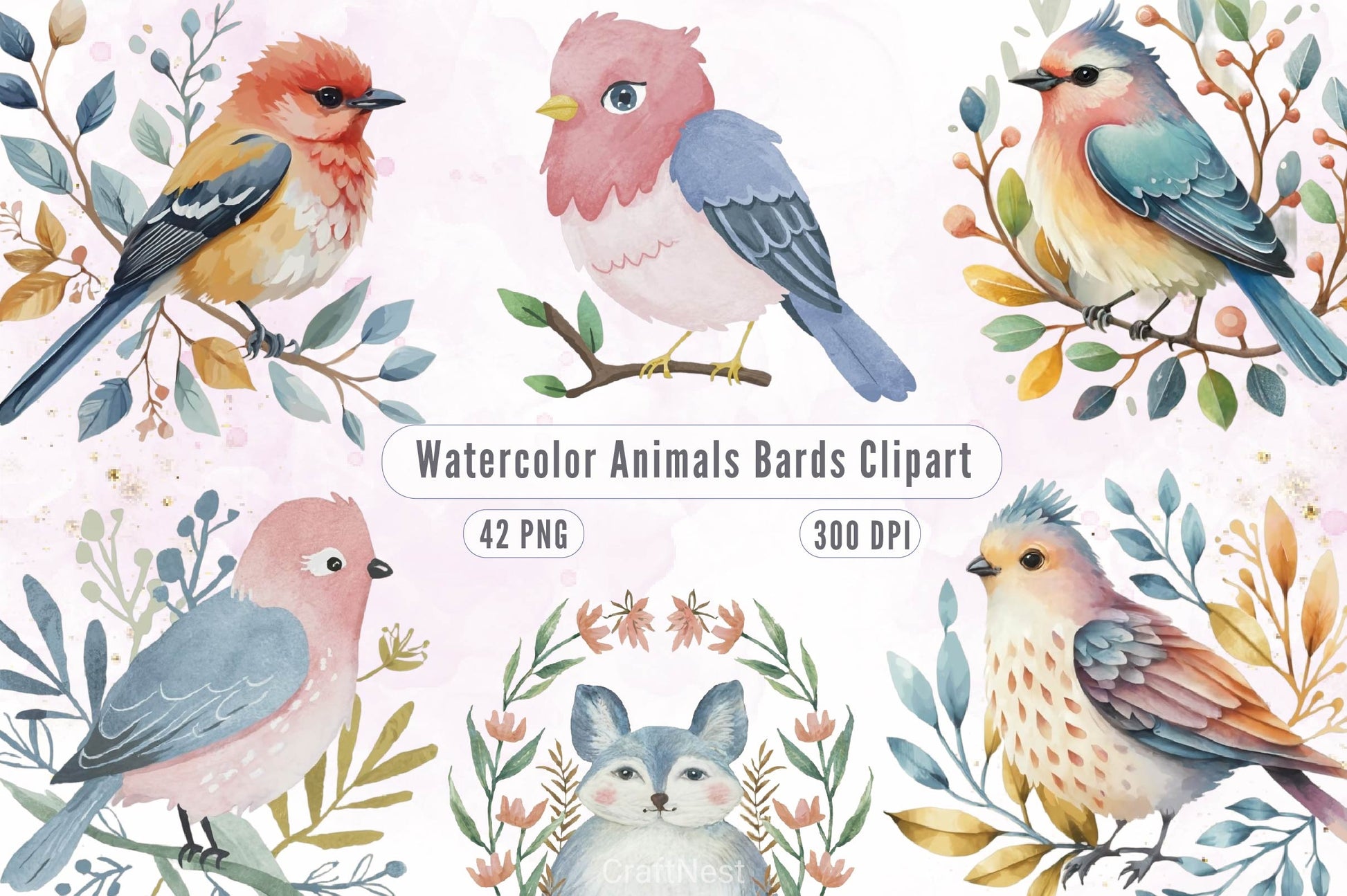 Birds Clipart Bundle - CraftNest - Digital Crafting and Art