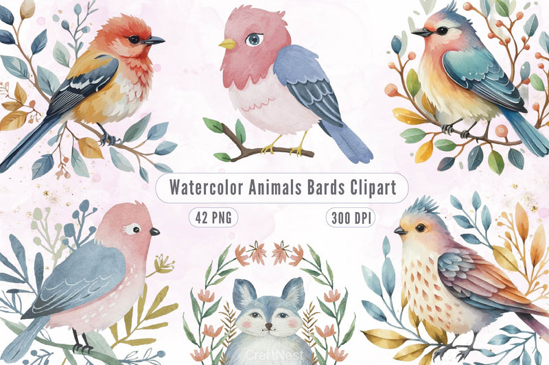 Birds Clipart Bundle - CraftNest - Digital Crafting and Art