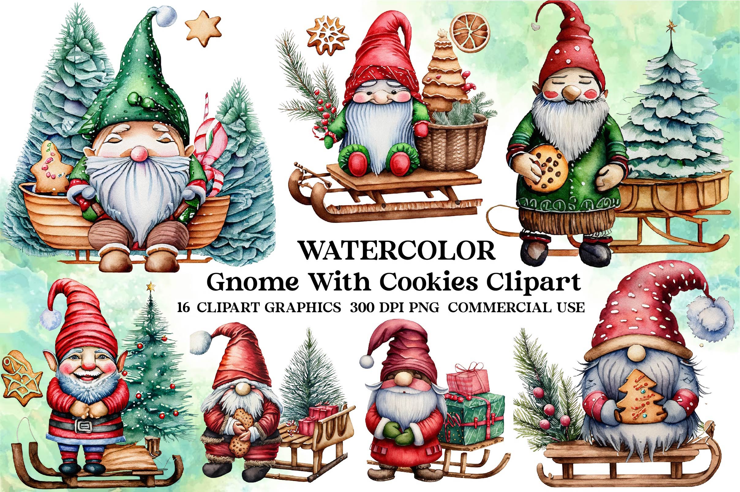 Gnome With Cookies Clipart Bundle - CraftNest - Digital Crafting and Art