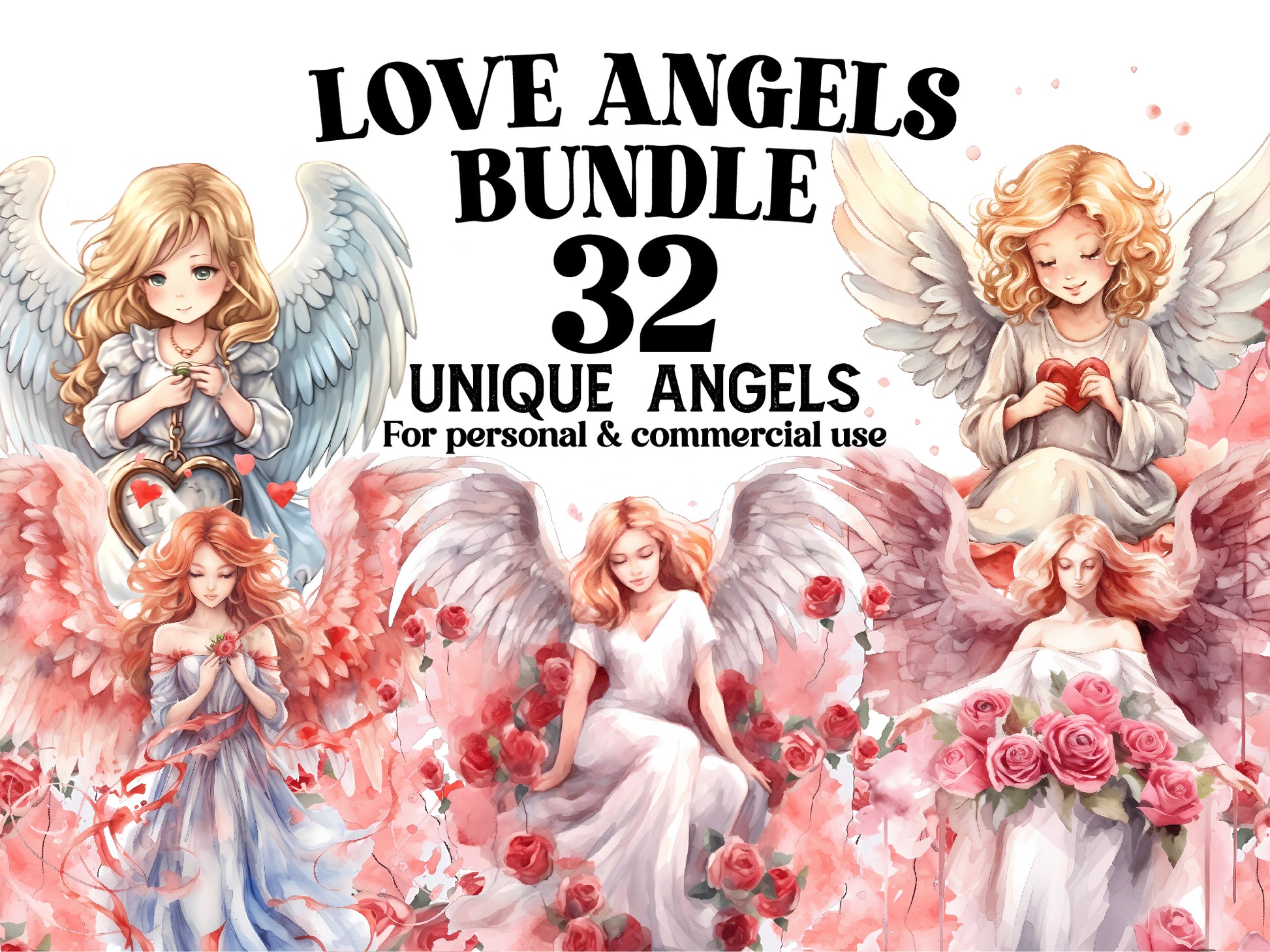 Love Angels Clipart - CraftNest