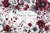 Dusty Rose And Burgundy Clipart Bundle