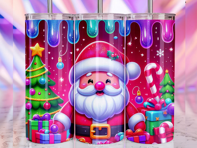 Christmas Santa Tumbler Wrap Bundle 1 - CraftNest - Digital Crafting and Art