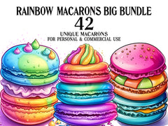 Rainbow Macarons Clipart - CraftNest