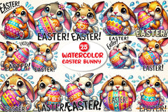 Easter Bunny Clipart Bundle 1 - CraftNest - Digital Crafting and Art