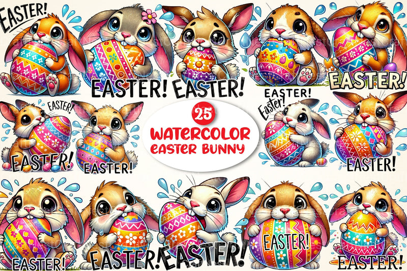 Easter Bunny Clipart Bundle 1 - CraftNest - Digital Crafting and Art