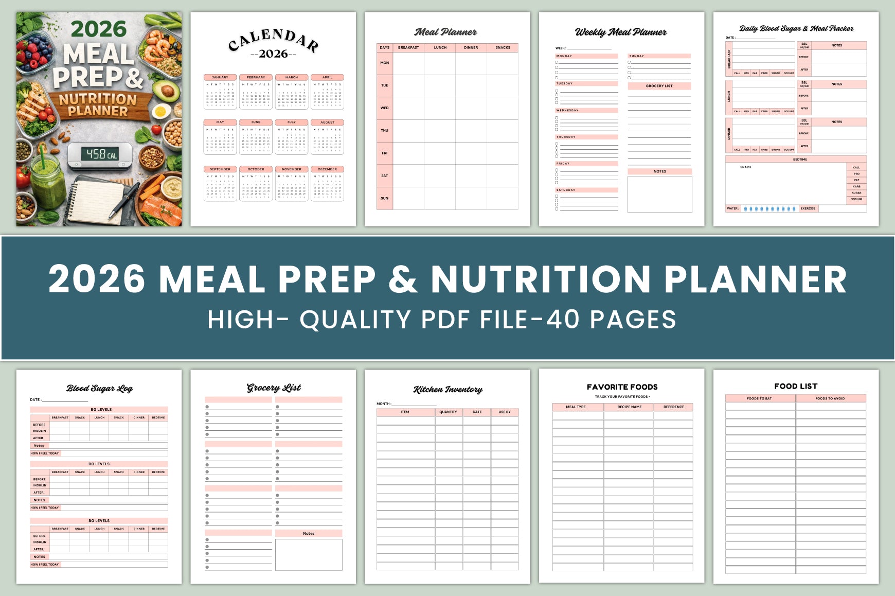 Meal Prep Nutrition Planner