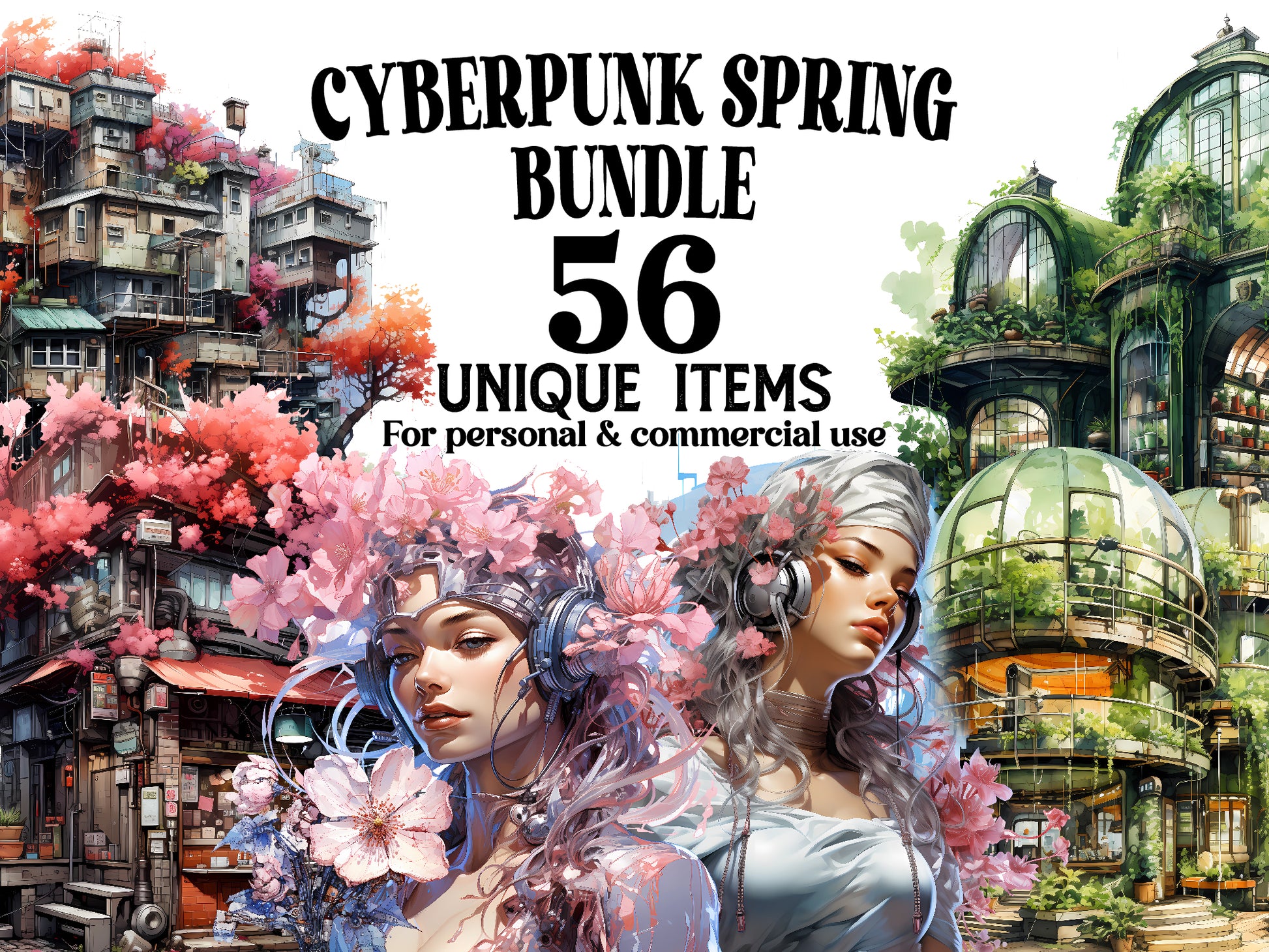 Cyberpunk Spring Clipart - CraftNest