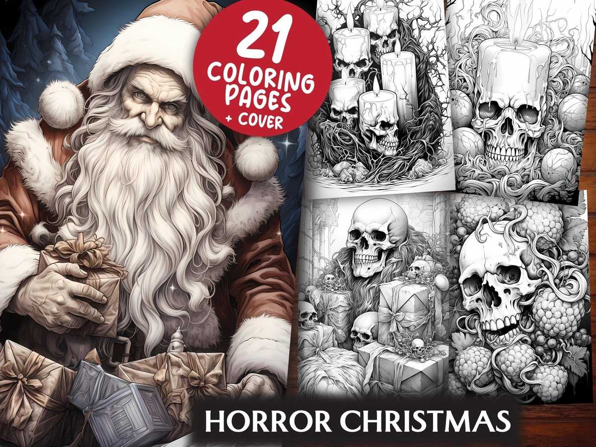 Horror Christmas Coloring Books - CraftNest