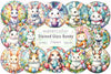 Stained Glass Easter Bunny Clipart Bundle