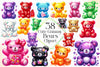 Cute Gummy Bears Clipart Bundle