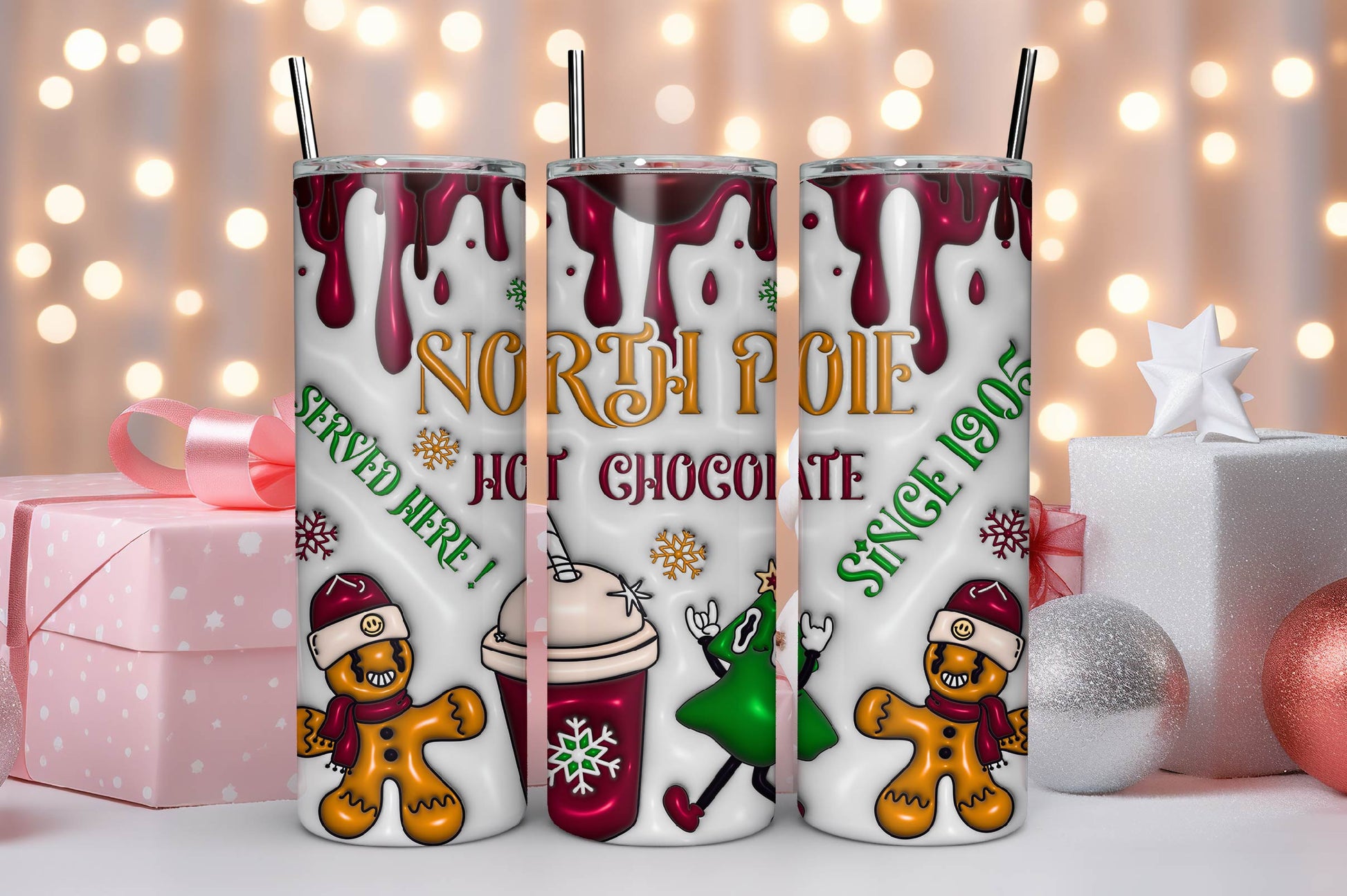 3D Inflated Christmas Tumbler Bundle 19 - CraftNest - Digital Crafting and Art