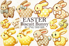 Easter Bunny Biscuit Clipart Bundle - CraftNest - Digital Crafting and Art