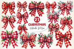 Christmas Bow Clipart Bundle 4 - CraftNest - Digital Crafting and Art