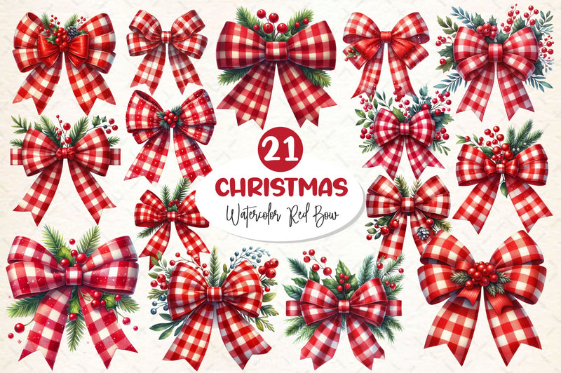Christmas Bow Clipart Bundle 4 - CraftNest - Digital Crafting and Art