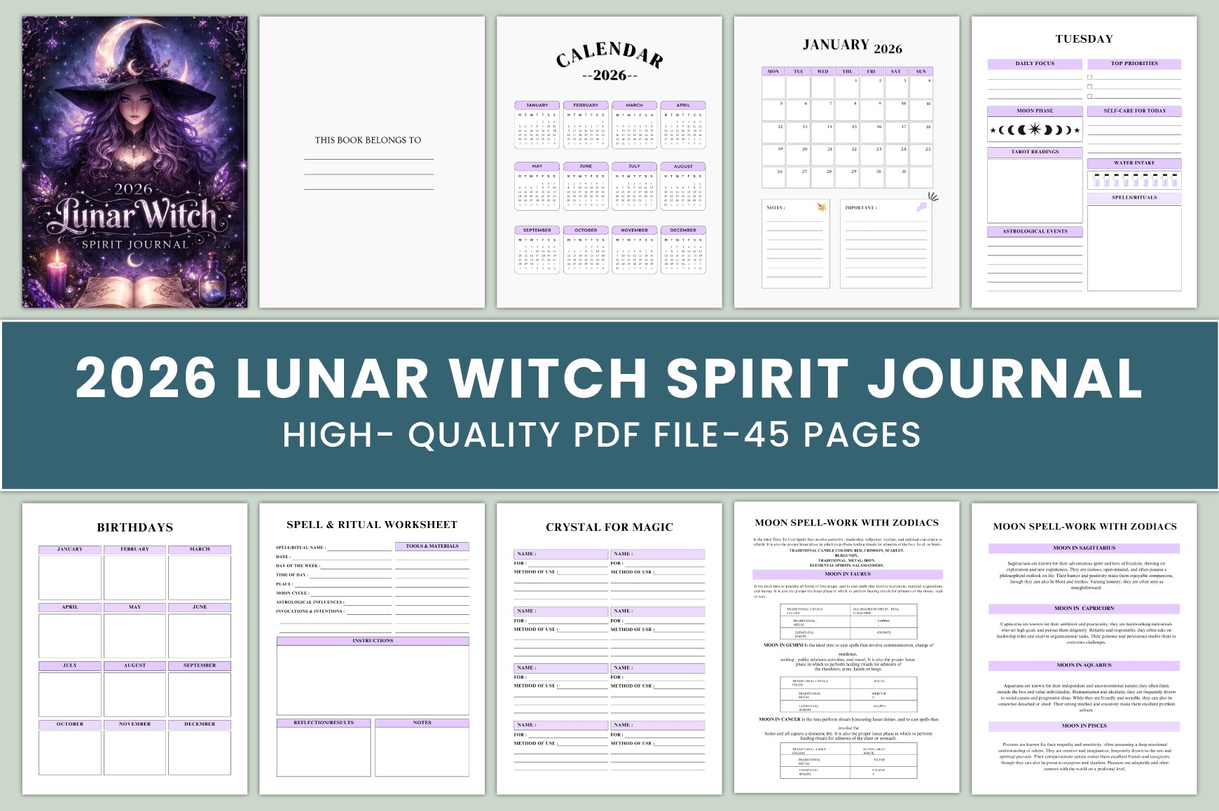 Lunar Witch Spirit Journal