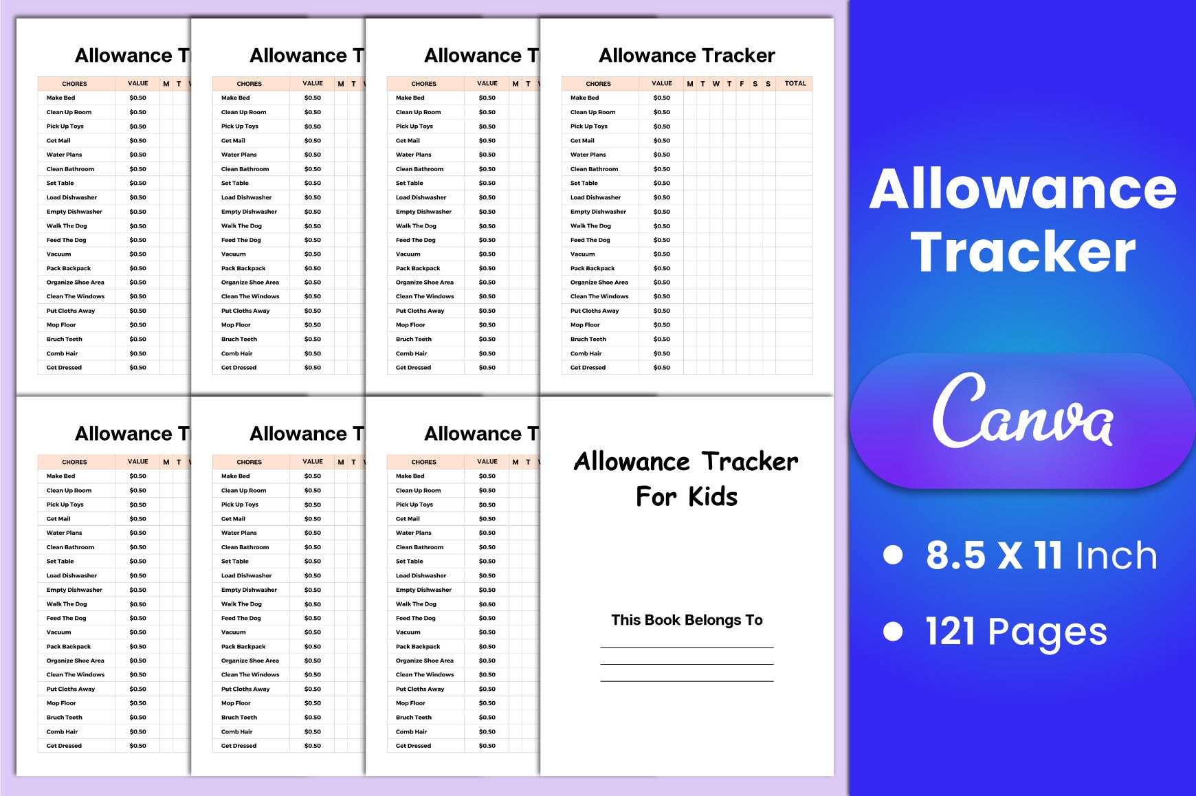 Allowance for Kids Planner