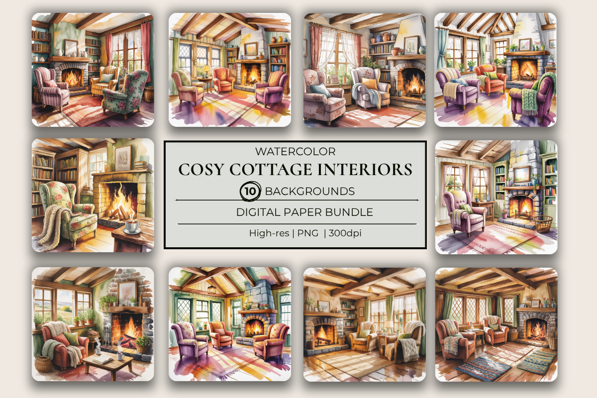 Cosy Cottage Interiors Background Papers