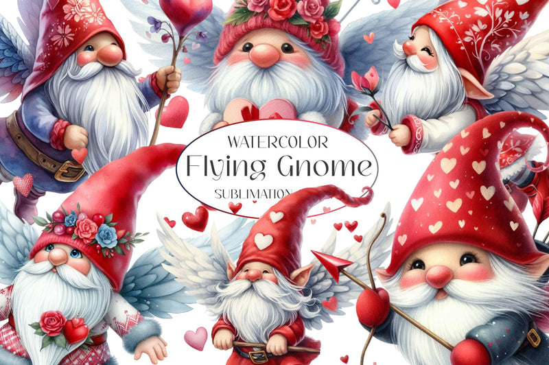 Flying Gnome Clipart Bundle - CraftNest - Digital Crafting and Art