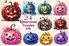 Rhinestone Pumpkin Halloween Clipart Bundle