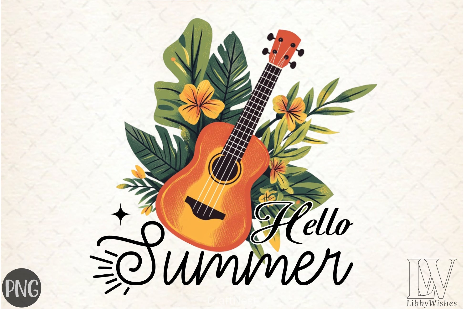 Hello Summer Guitar Clipart Bundle - CraftNest - Digital Crafting and Art