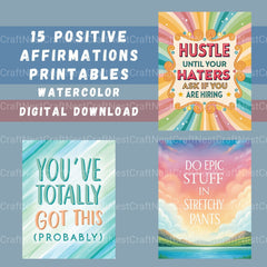 Positive Affirmations Clipart Bundle - CraftNest - Digital Crafting and Art