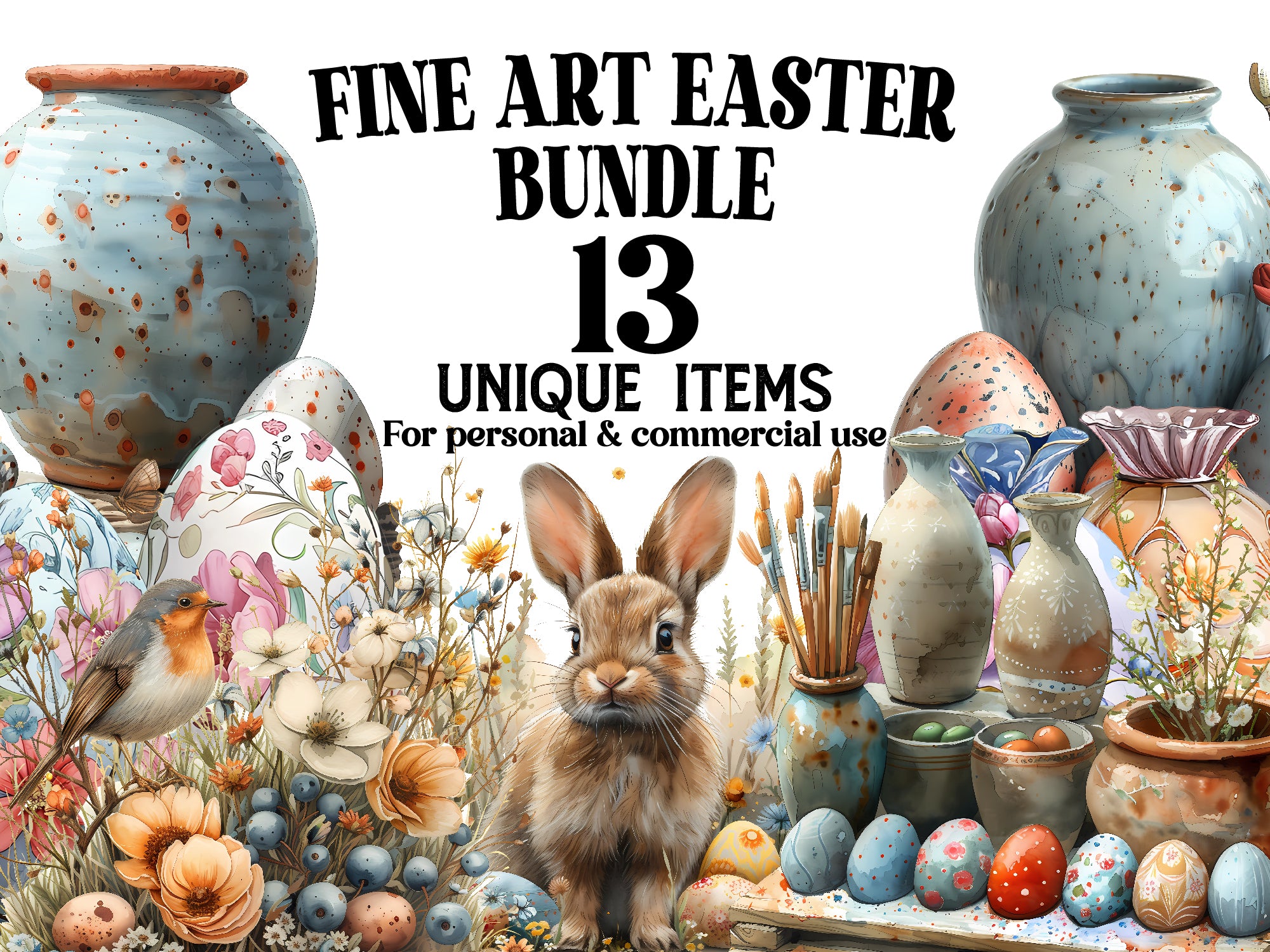 Fine Art Easter Clipart - CraftNest