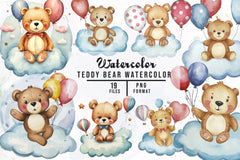Teddy Bear Clipart Bundle 1 - CraftNest - Digital Crafting and Art