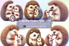 Hedgehog Family Clipart Bundle - CraftNest - Digital Crafting and Art