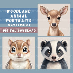 Woodland Animals 2 Clipart Bundle 4 - CraftNest - Digital Crafting and Art