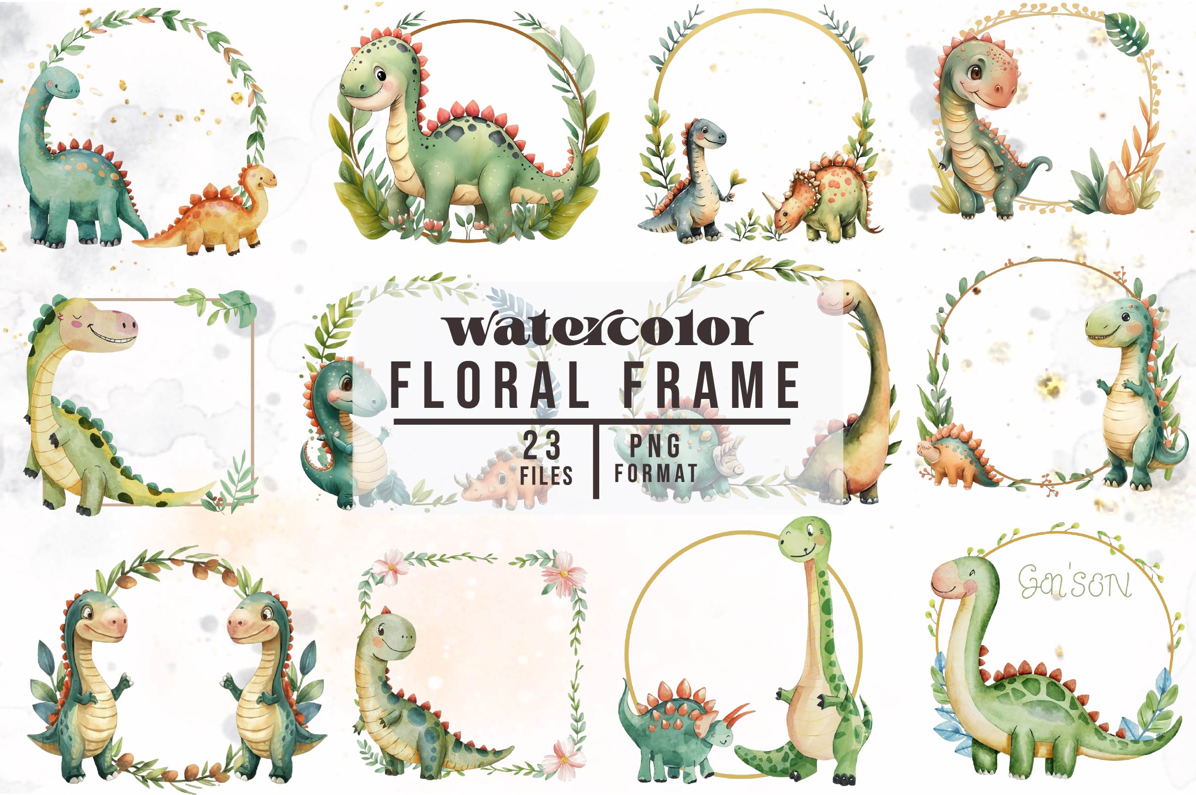 Hand Drawn Floral Frame Clipart Bundle - CraftNest - Digital Crafting and Art
