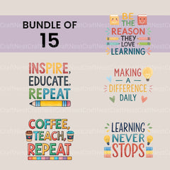 Teacher Quotes Clipart Bundle - CraftNest - Digital Crafting and Art