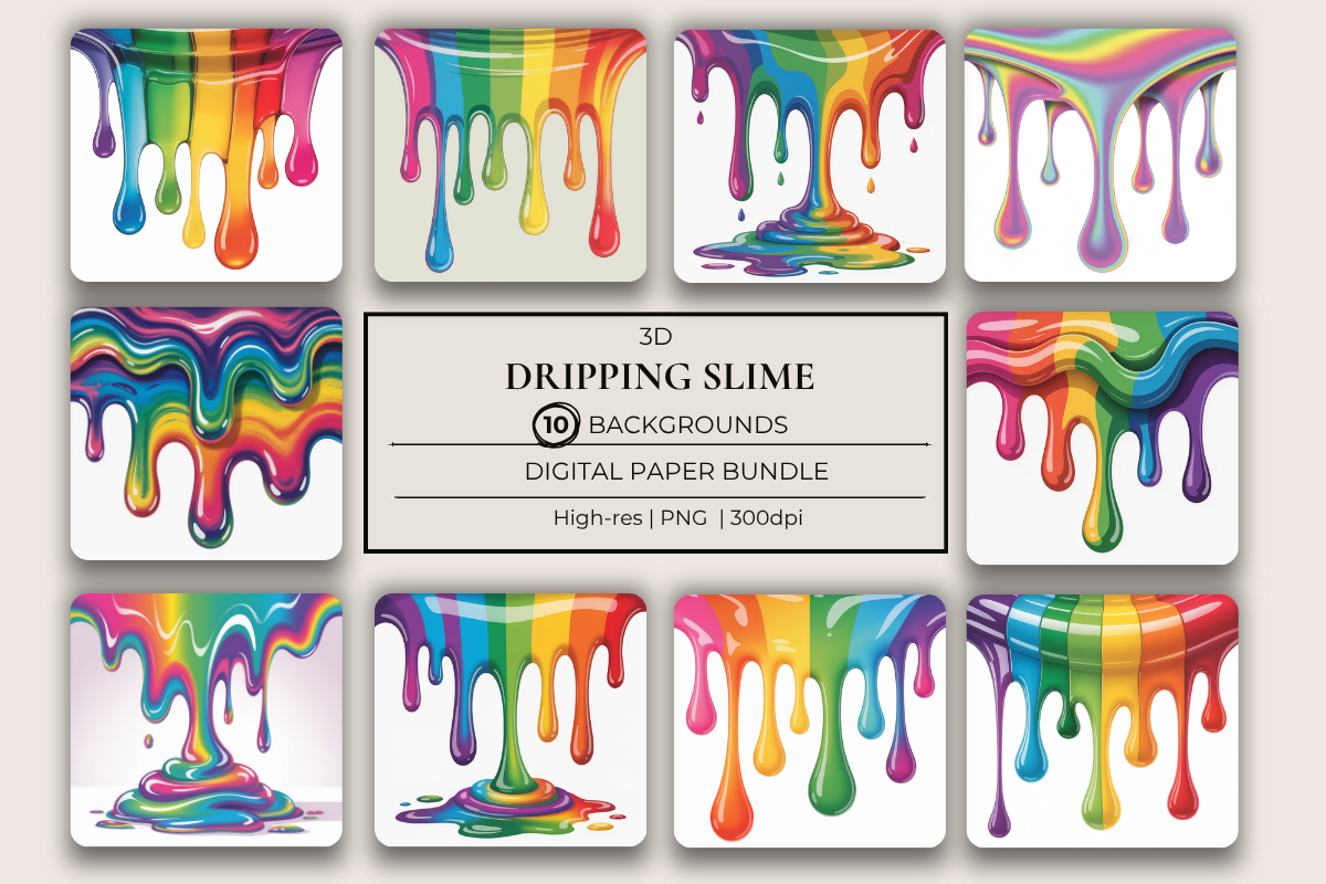Dripping Slime Background Papers